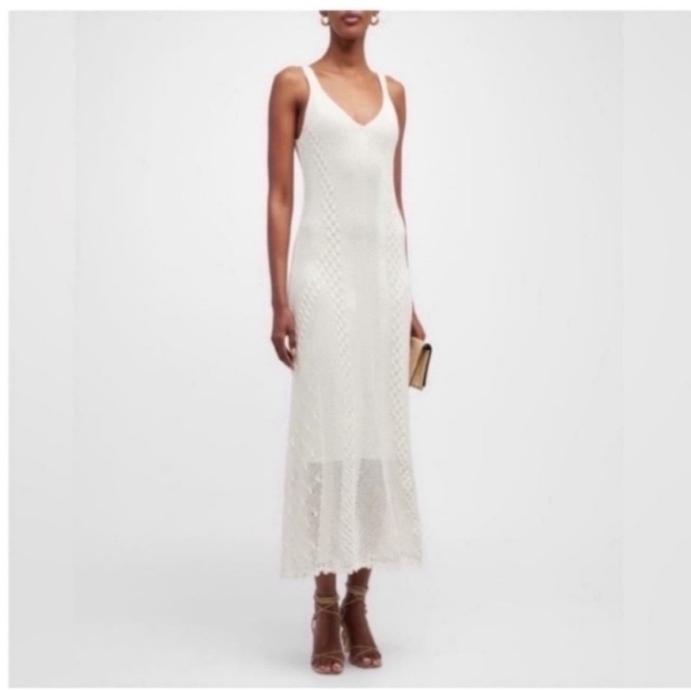 Vince Sleeveless Macrame Sweater Midi Dress NWT XL